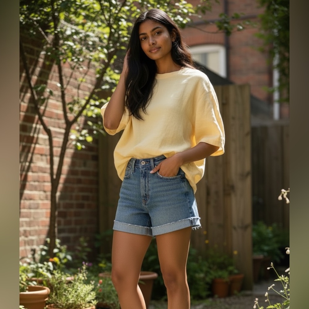 Abercrombie High-Rise Blue Denim Women's Shorts Size 00